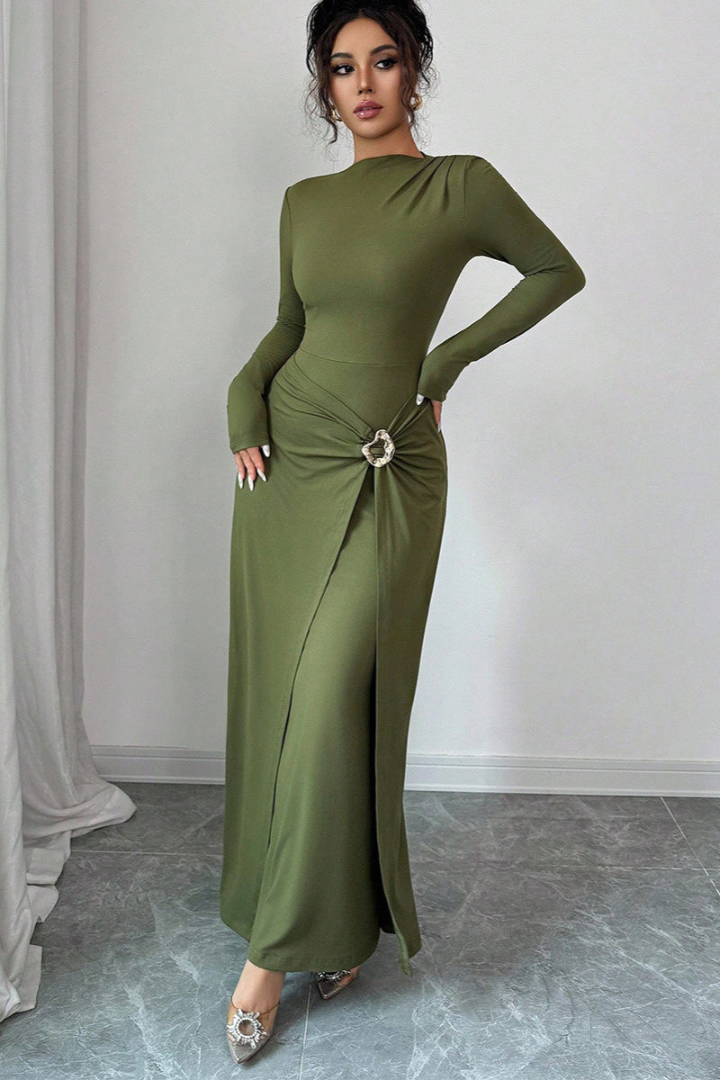 Green Stretch Knit Sleeveless Bodycon Dress