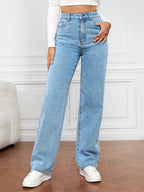 Stretch Washed Fashionable Straight Leg Boyfriend Jeans