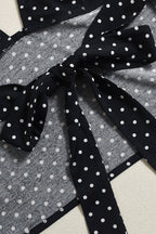 Polka Dot Backless Halter Crop Top