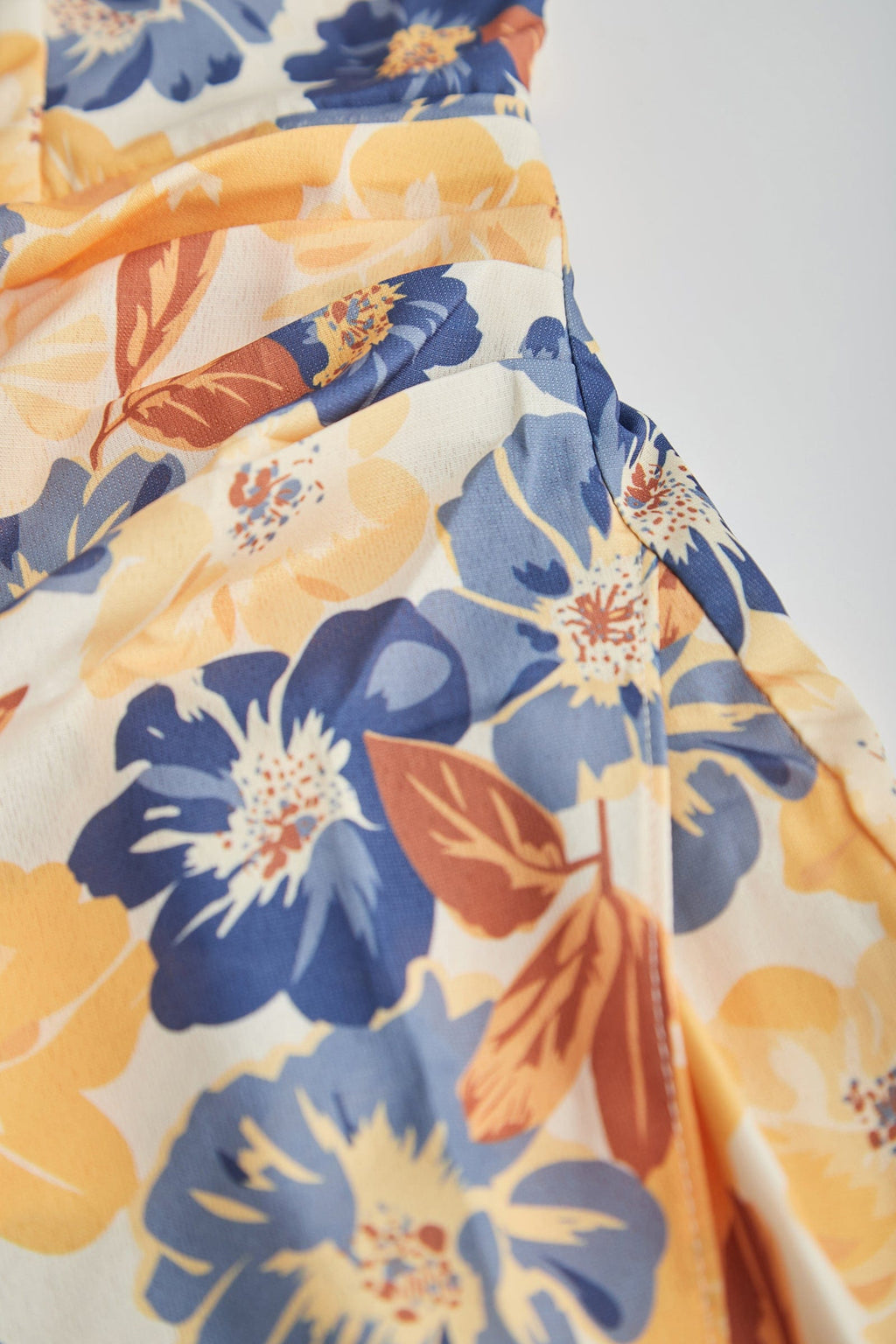 Tie Shoulder Floral Bustier Sweetheart Side Slit Midi Dress