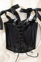 Tie Front Sequin Underwire Corset