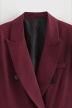 Oversized Wide Lapel Structured Blazer