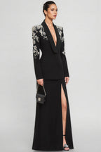 Finald Diamond Studded Maxi Dress Set