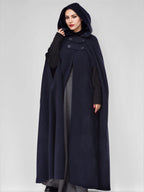 Wool Blend Maxi Cape Coat With Hooded Burgundy Full Length Poncho Oversized Outerwear For Women 2026