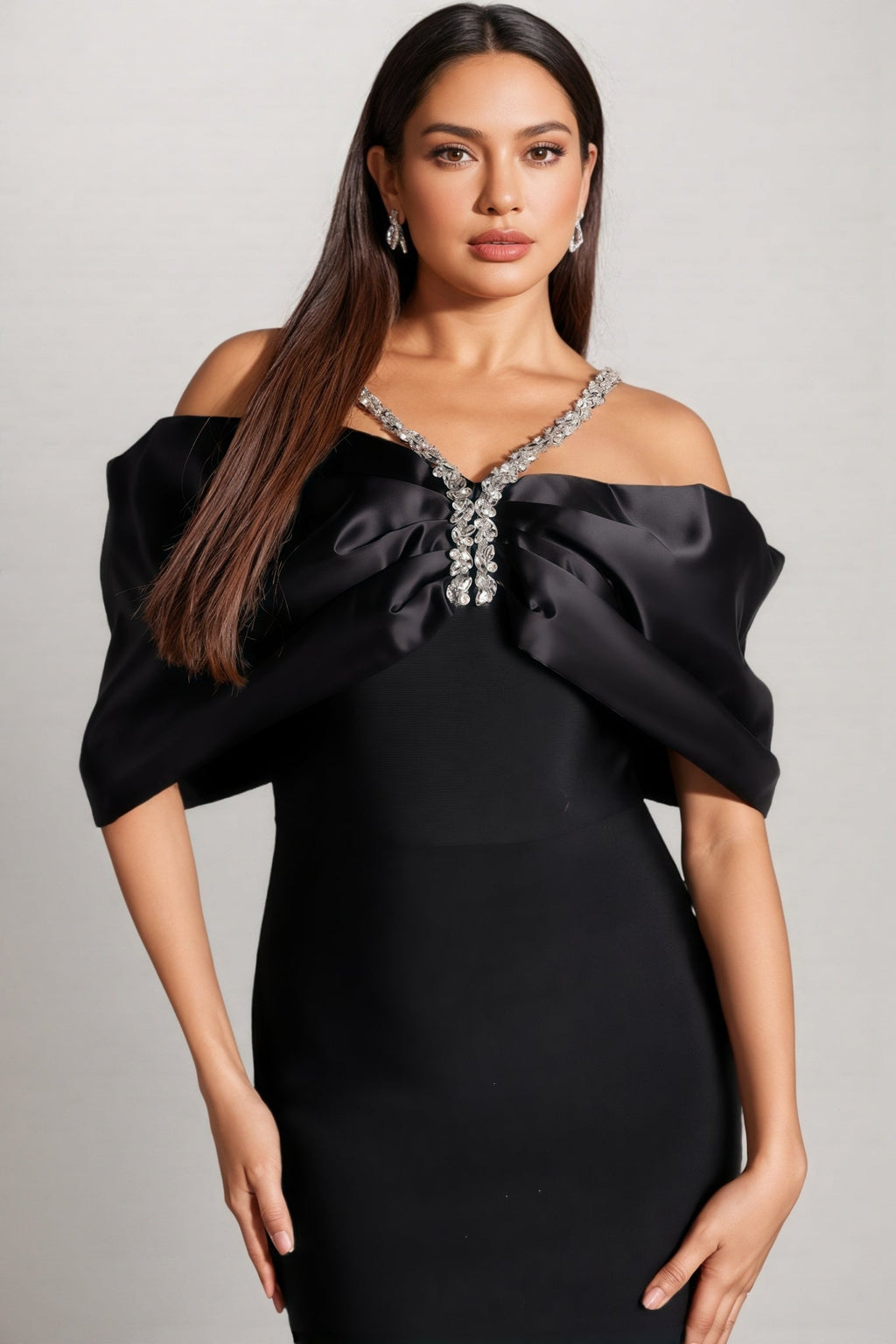Satu One Shoulder Diamond Maxi Dress
