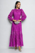 Viney Purple Cut Out Maxi Dress
