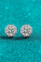 Blue Zone Planet | 2 Carat Moissanite 925 Sterling Silver Stud Earrings