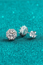 Blue Zone Planet | 2 Carat Moissanite 925 Sterling Silver Stud Earrings