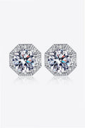 Blue Zone Planet | 2 Carat Moissanite 925 Sterling Silver Stud Earrings