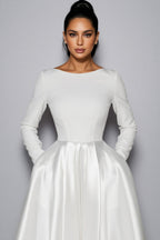 Nalea White Simple Maxi Dress