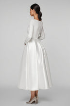 Nalea White Simple Maxi Dress