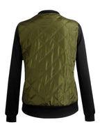 Women Bomber Jacket Stand Collar Quilted Jackets