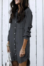 Hot Sale Button Down Denim Shirt Dress ( 4 Colors)