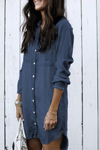 Hot Sale Button Down Denim Shirt Dress ( 4 Colors)