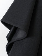 Women Poncho Hooded Black Poncho Oversized Tassels Cape