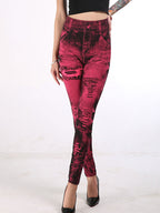 High Waisted Leggings Stretchy Jeans Like Women Bottom