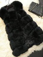 Faux Fur Vest Eco-friendly Winter Sleeveless Midi Jacket For Women 2026
