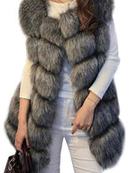 Faux Fur Vest Eco-friendly Winter Sleeveless Midi Jacket For Women 2026