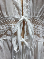 Cover Ups White Lace Up V Neck Half Sleeves Summer Beach Swimwear Cover Ups