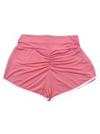 Women Skinny Shorts Purple Stripes Pattern Athletic Natural Waist Summer Shorts
