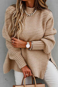 Side Split Carrie Chunky Knit Sweater