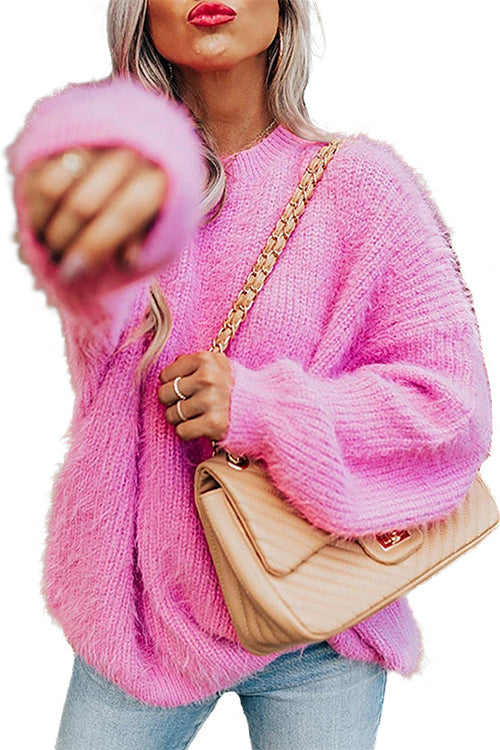 Winter Crewneck Long Sleeve Loose Sweater