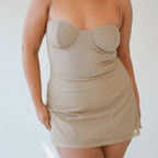 Honey Mini Dress in Diamond Sand