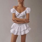 Nadia Ruffles Pleated Mini Dress