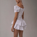 Lara Ruffles Pleated Mini Dress