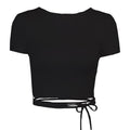 DressBetty - Black White Simple Solid Color T-Shirts