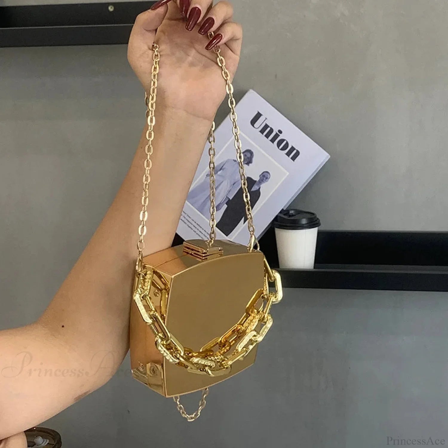 2022 Trend Designer PVC Box Clutch Bag