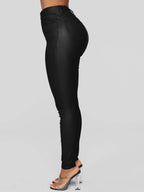 Pants Burgundy PU Leather Trousers