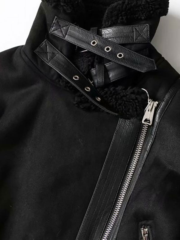 Suede Jacket Faux Shearling Winter Coat 2026 Outerwear For Women