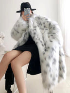 Faux Fur Coat Two Tone 2026 Winter Long Eco-friendly Fur Coat For Women