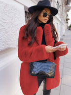 Plush Faux Fur Jackat Winter Eco-friendly Midi Coat For Women 2026
