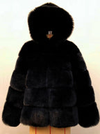 Hooded Faux Fur Coat Winter Short Eco-friendly Fur Jacket For Women 2026