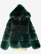 Hooded Faux Fur Coat Winter Short Eco-friendly Fur Jacket For Women 2026