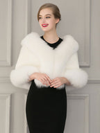 Women's Wedding White Shawl Bridal Winter Warm Cover Ups 2026