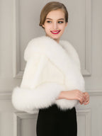 Women's Wedding White Shawl Bridal Winter Warm Cover Ups 2026