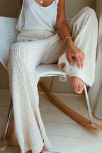 Winter Elastic Waist Wide Leg Pants