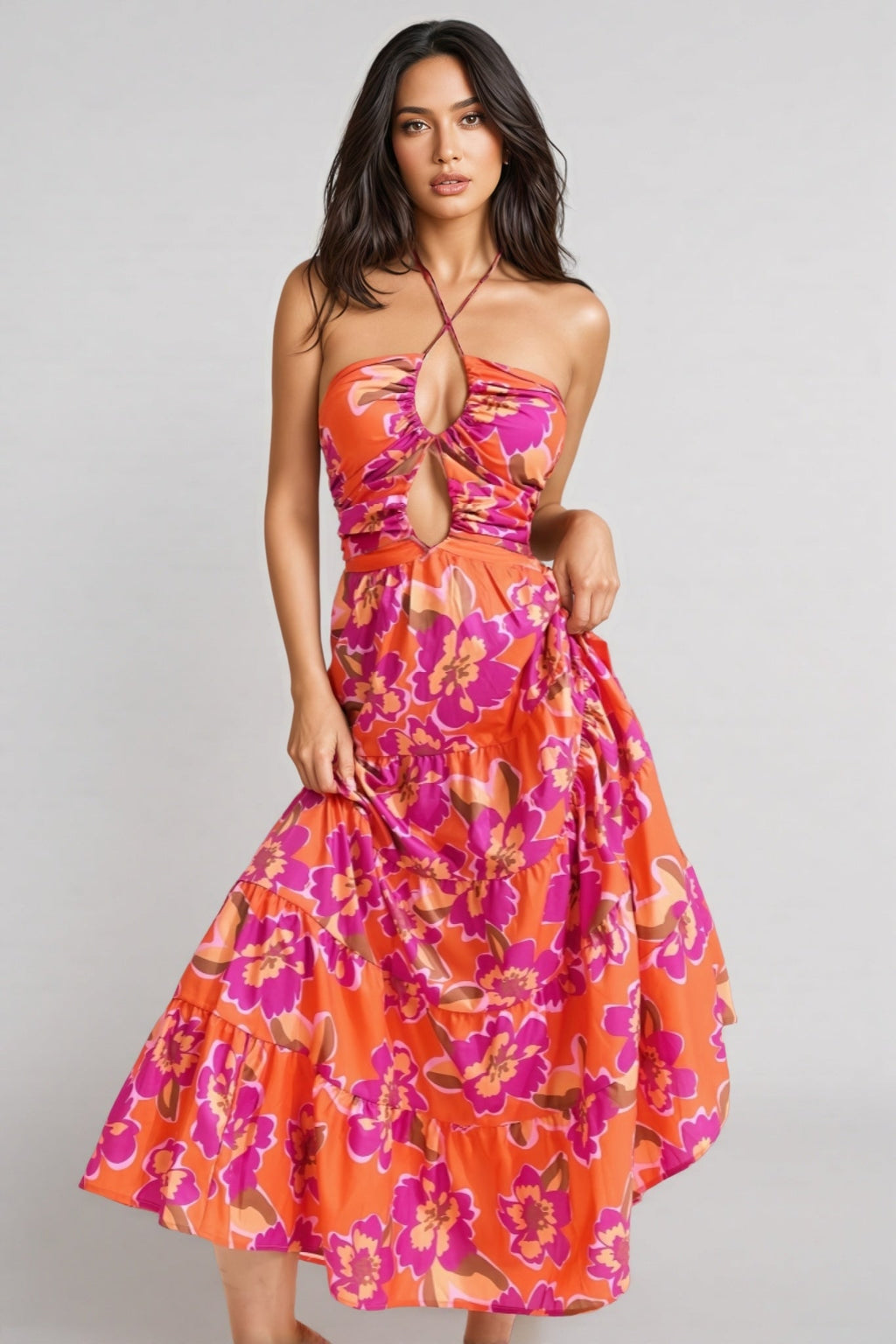 Dari Floral Backless Maxi Dress