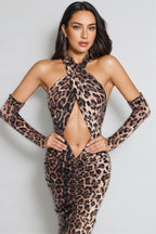 Juno Halter Sequin Maxi Dress