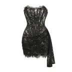 Sparks Of Attraction Corset Draped Mini Dress