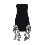 Amazing Sequined Ruffles Mini Dress