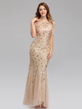 Mermaid Prom Dresses Short Sleeves Birthday Semi Formal Maxi Dress