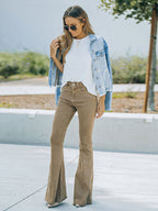 Flare Jeans For Woman Camel Cotton Spring Bell Bottoms 2026
