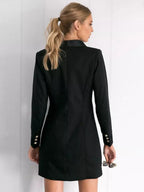 Blazer Jacket Double Breasted V-Neck Blazer Dress For Women