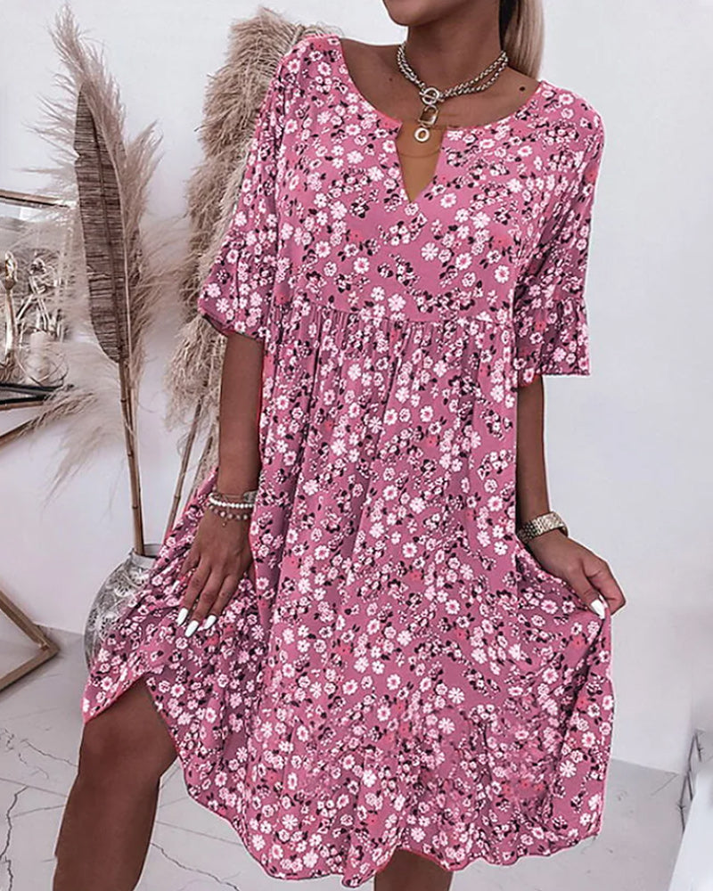 Olga Chic Dress Floral Pattern Evening Wear Edit