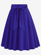 Short Skirt For Women Bows Raised Waist Layered Vintage Bottoms