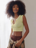 Light Gray Cami Top U-Neck Sexy Women Camis